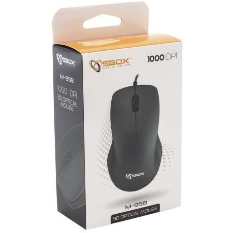 Sbox Mouse Optic Black M-958 45506593